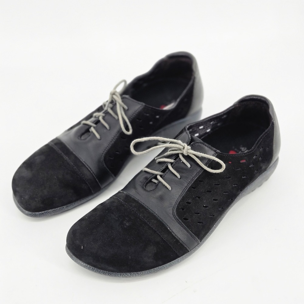 NAOT Lalo Suede Leather Perforated Lace Up Comfort Oxfords 41 US 10 - 10.5 EUC